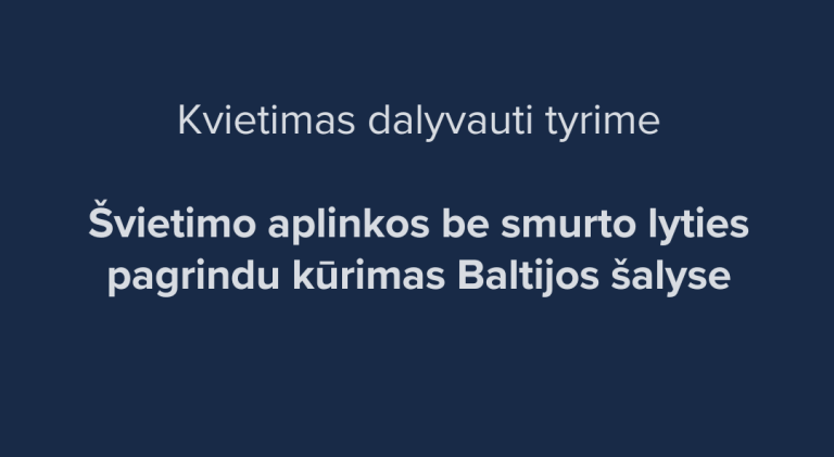 Kvietimas dalyvauti fokus grupėse švietimo bendruomenės nariams